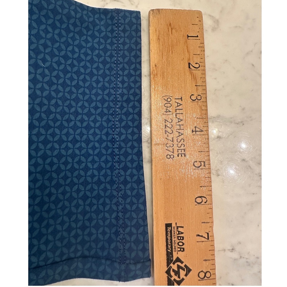 Betabrand Dress Pant Yoga Pant Straight Sz XL Petite Blue Geometric Career Comfy - Picture 8 of 9